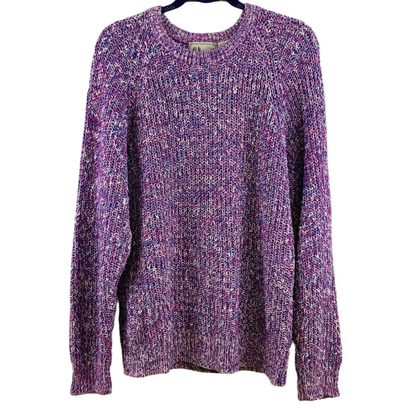 Vintage Womens M Apparel‎ Workshop Shaker Knit Sweater Pink Purple Pullover - Picture 1 of 5